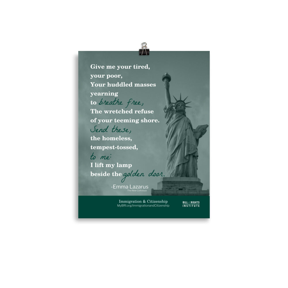 Emma Lazarus Quote Poster