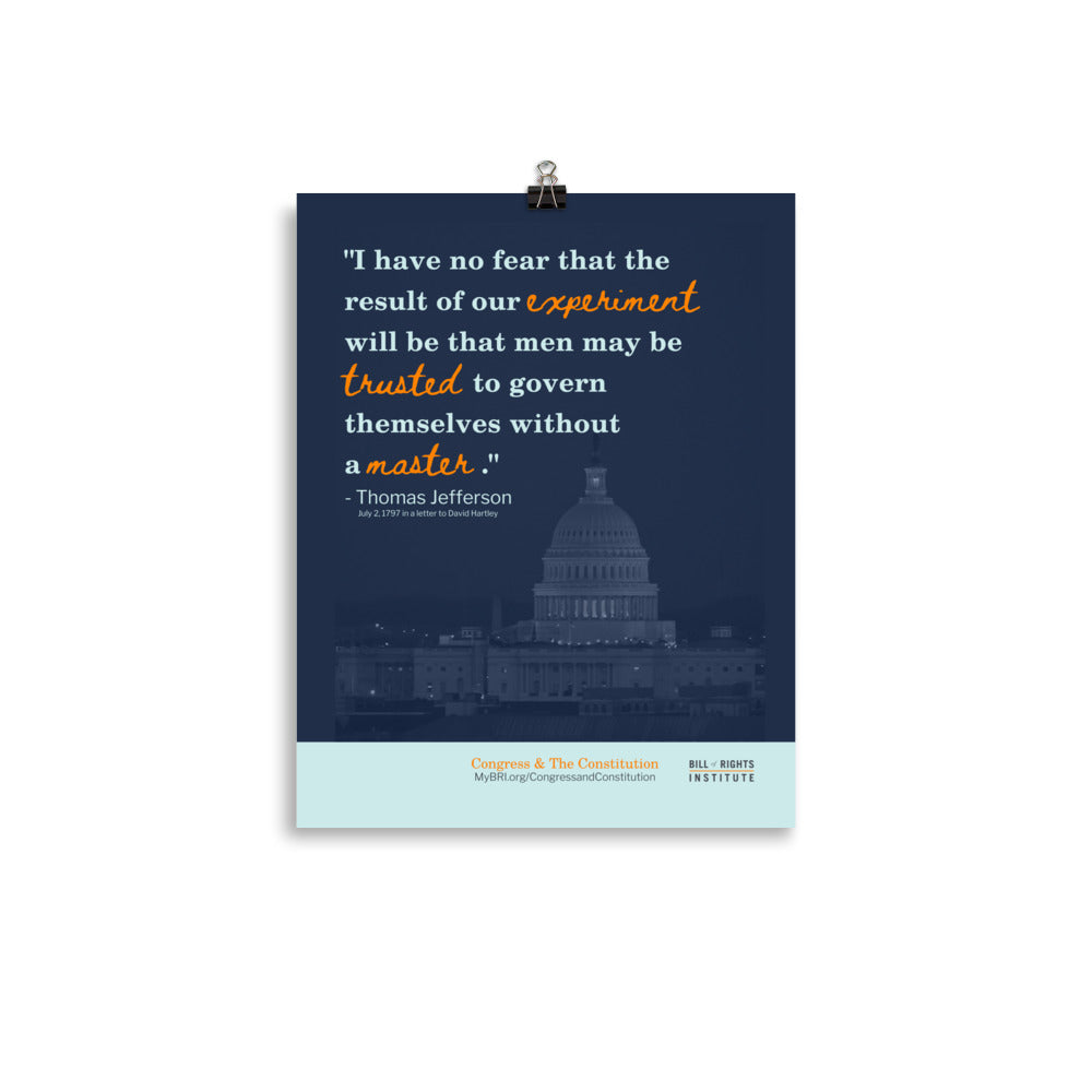 Thomas Jefferson Quote Poster