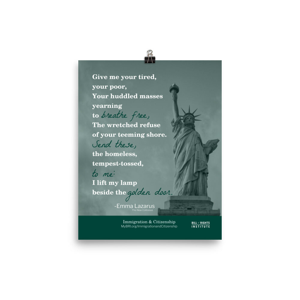 Emma Lazarus Quote Poster