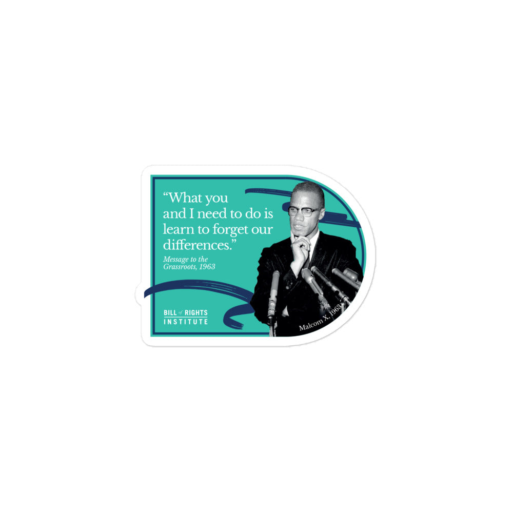Malcom X Quote Sticker