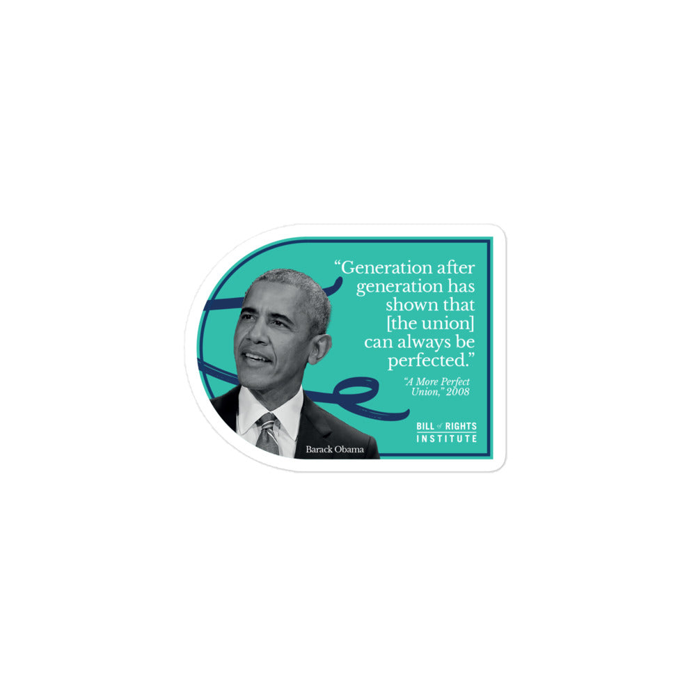 Barack Obama Quote Sticker