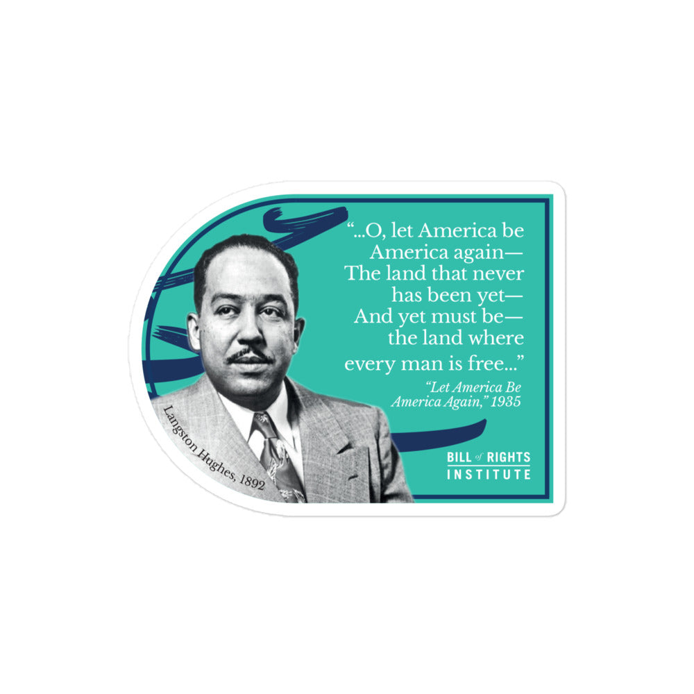 Langston Hughes Quote Sticker