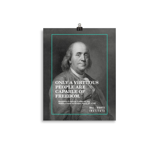 Benjamin Franklin Quote Poster