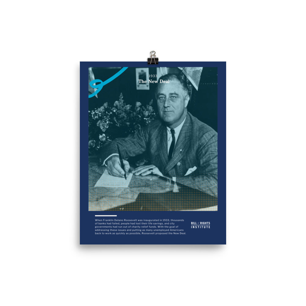 Franklin Delano Roosevelt Inaugurated Poster
