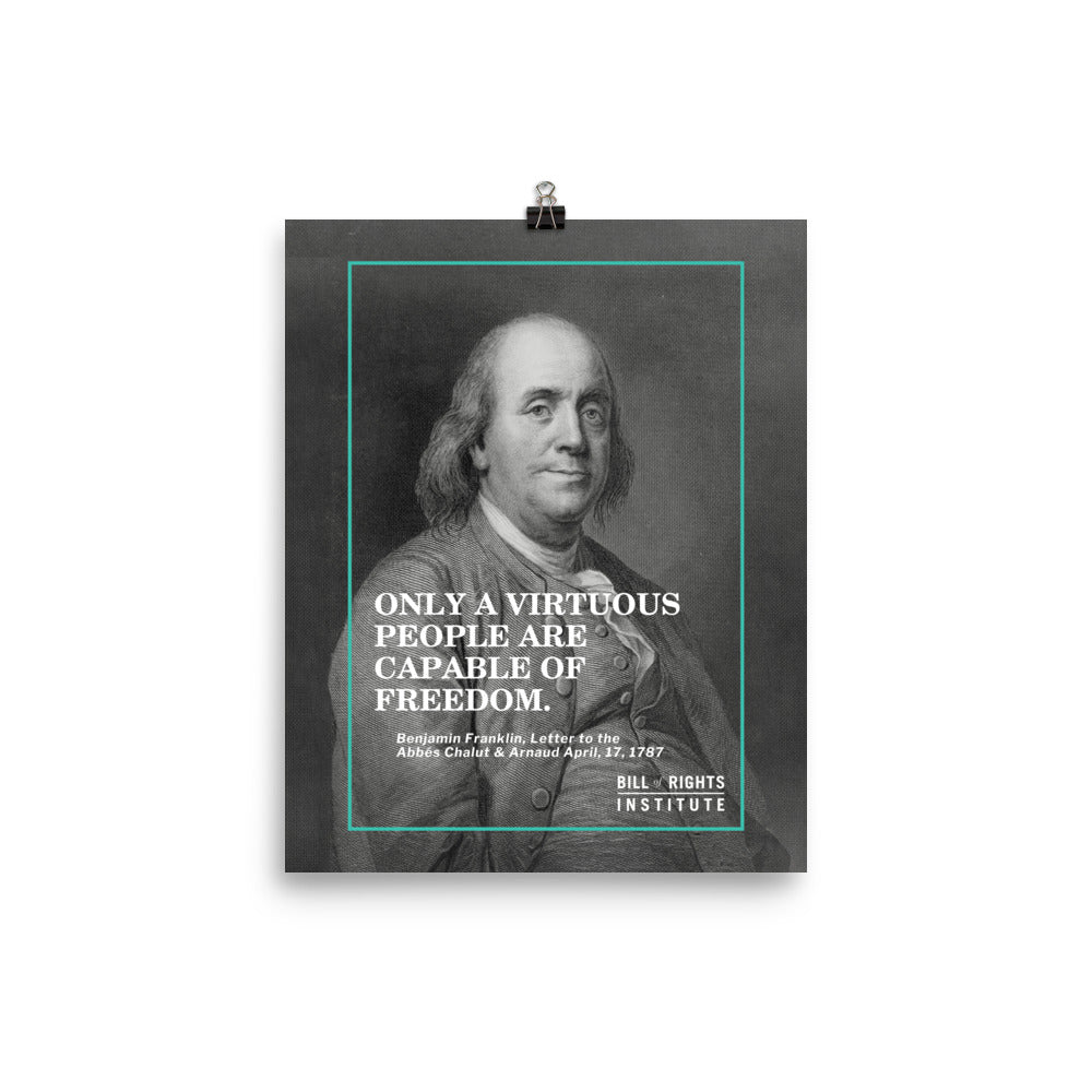 Benjamin Franklin Quote Poster