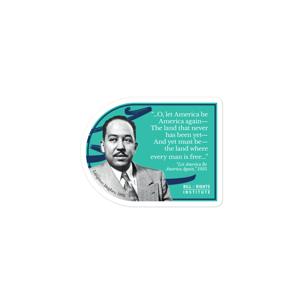 Langston Hughes Quote Sticker