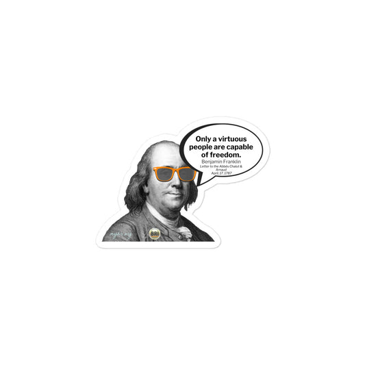 Benjamin Franklin Quote Sticker