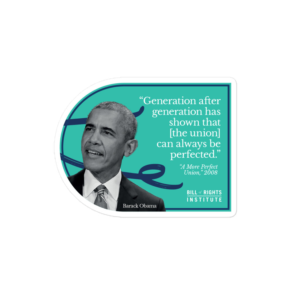 Barack Obama Quote Sticker