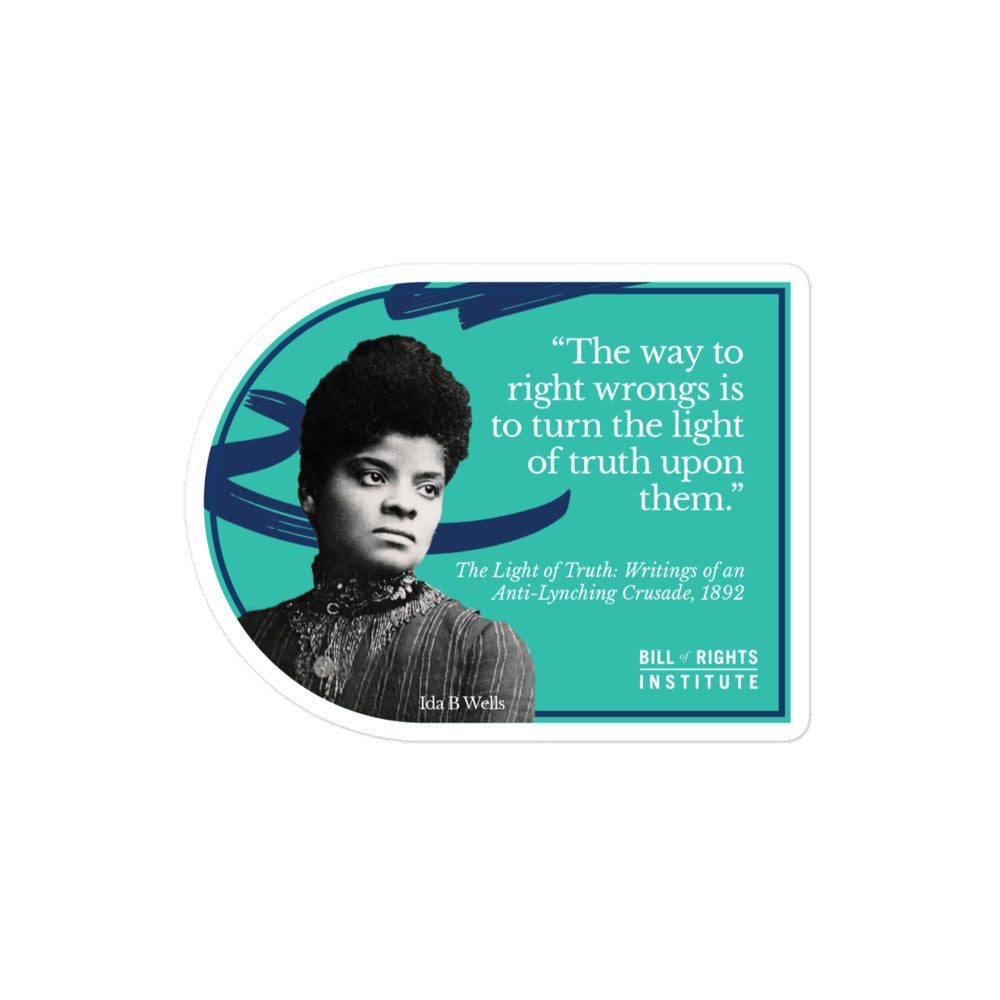 Ida B. Wells Quote Sticker