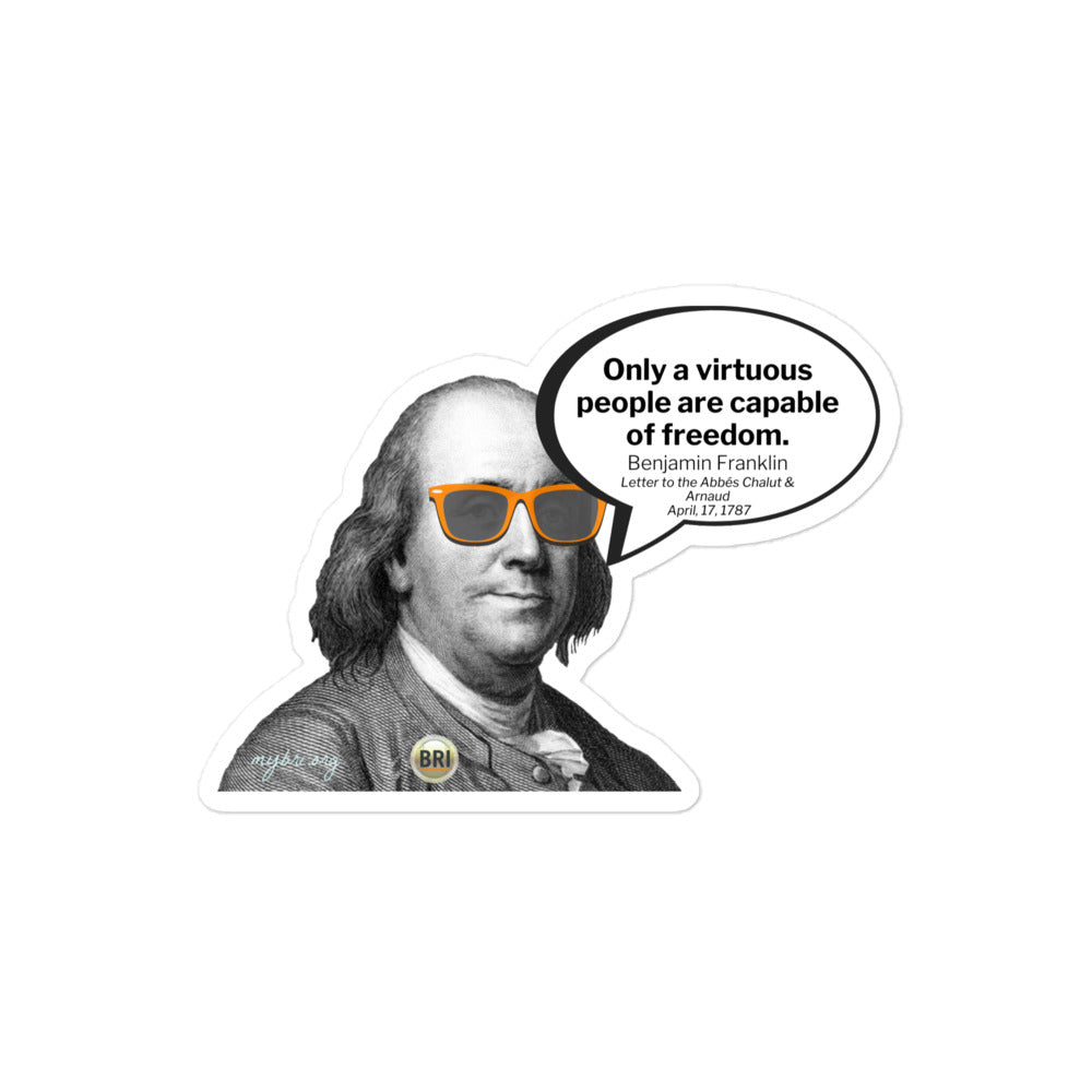 Benjamin Franklin Quote Sticker